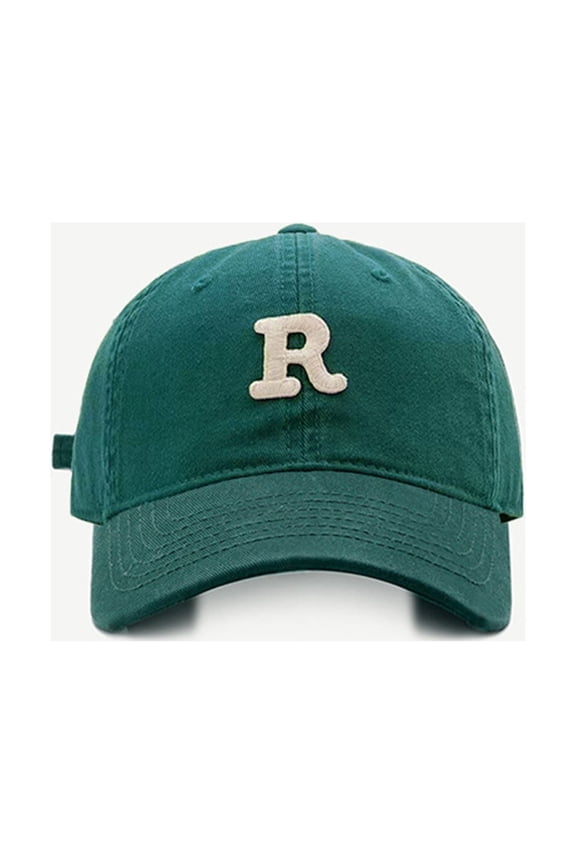 Baseball Cap Trucker Hat Spring/Summer Big Headed Soft Top R Letter Solid Duck Tongue Hat Baseball Hat Sun Protection Hat Snapback Hats Sun Hat Green One Size
