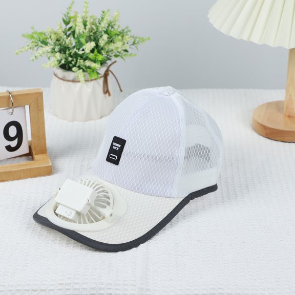 WTXUE Baseball Cap Trucker Hat Summer Fan Cooling Baseball Cap Hat Usb Charging Breathable Shade Sunscreen Hat Mesh Hat Snapback Hats Fan Hats White One Size