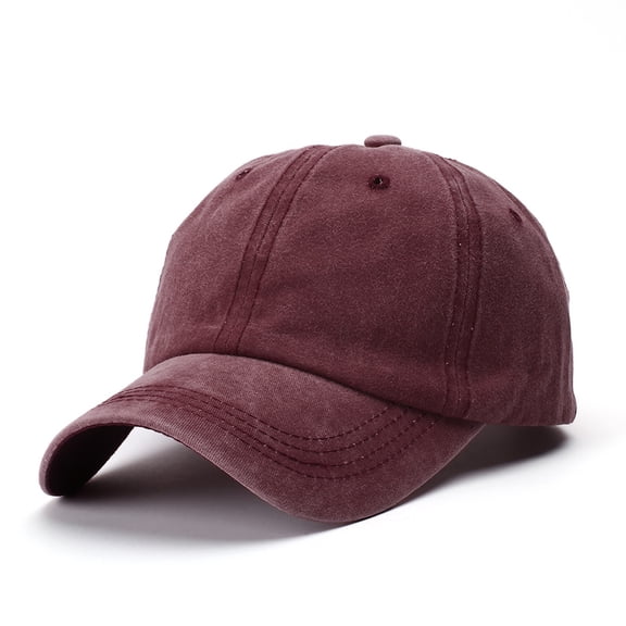WTXUE Baseball Cap Trucker Hat Unisex Children Casual Solid Baseball Hat Adjustable Washed Baseball Cap Golf Hat Snapback Hats Outdoor Hat Wine One Size