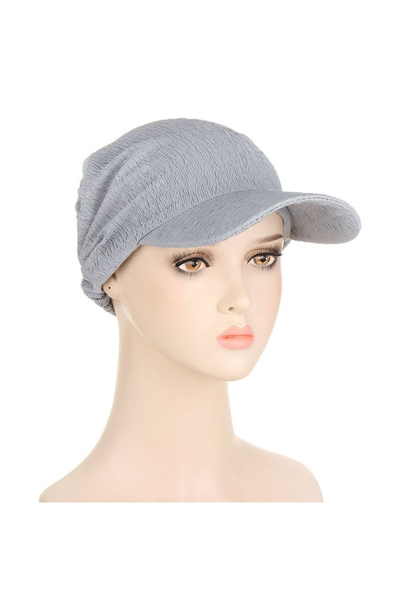 Baseball Cap Trucker Hat Women Sun Protection Elasticity Head Scarf Hat Bonnet Fishing Hat Snapback Hats Sun Protection Hat Grey One Size