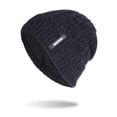 thumbnail image 1 of WTXUE Beanie Knitted Hat Women&Men Boys&Girls Unisex Knit Caps Hedging Head Hat Beanie Caps Warm Outdoor Fashion Hat Thick Fleece Lined Hat Winter Hat Soft Warm Hat Navy One Size, 1 of 5
