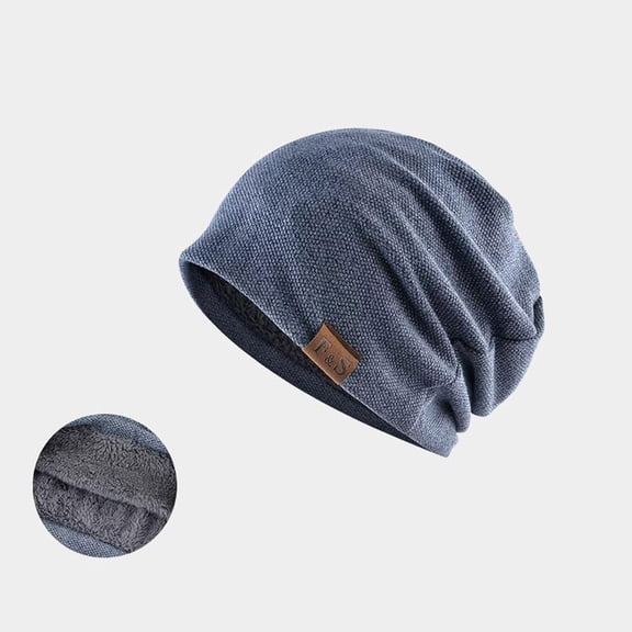 WTXUE Beanie Skull Cap Men Womens Autumn And Winter Square Pile Hat Lattice Pile Of Hats Retro Warm Fashion Hat Ski Hat Soft Warm Hat Winter Hat Blue One Size