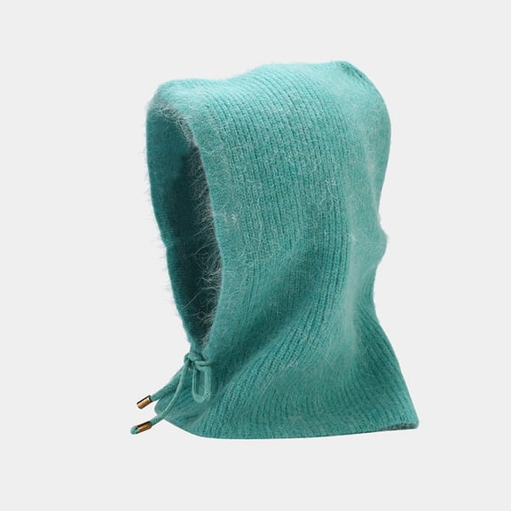 WTXUE Beanie Skull Cap Mens Women Winter Hat Cold Weather Hood Outdoor Sports Windproof Knit Cap Hat And Scarf Set Soft Warm Hat Winter Hat Green One Size