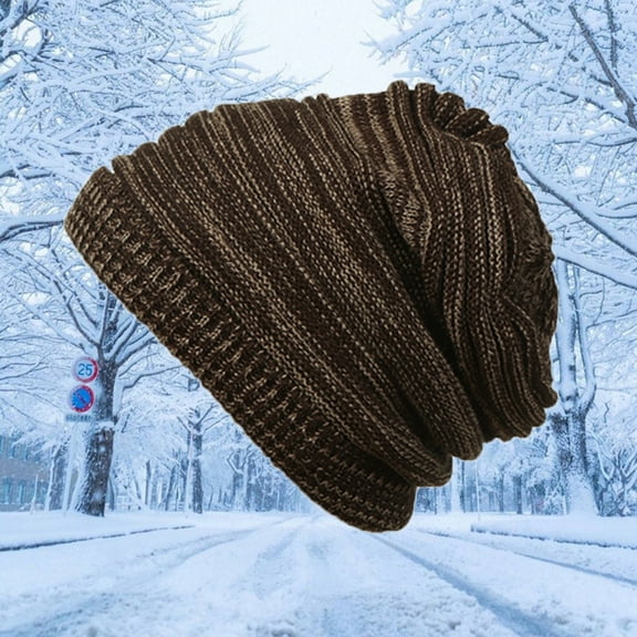 WTXUE Beanie Skull Cap Women's Warm Casual Hats Couples Knit Hats Caps Knit Hat Ski Hat Winter Warm Hat Coffee One Size