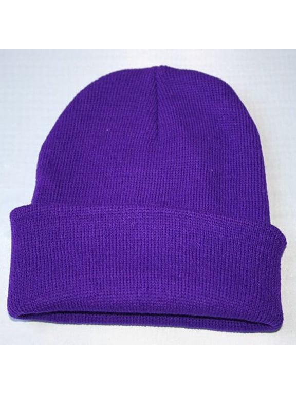 Beanie, Slouchy Hat Warm Unisex Hop Hip Ski Knitting Winter Baseball Caps, Purple, One Size