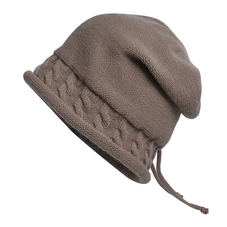 Chunky Cable Knit Beanie - Thick Soft Warm Winter Hat Womens Satin Lined Cable Knit Winter Beanie Hat - Soft  main image 4