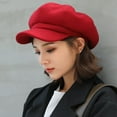 thumbnail image 1 of WTXUE Beret Newsboy Cap Ladies Hat Autumn And Winter Warm Fashion Wool Beret Painter Dome Trend Hat Visor Hats Army Hat Outdoor Hat Rd2 One Size, 1 of 4