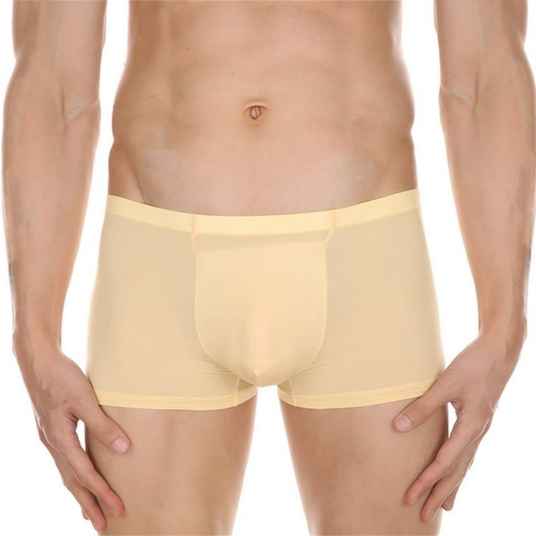 WTXUE Boxers for Men Men S Square Cup Underpants Ice Boxer Shorts with Inserted Cup Inside Pocket Design Shows Protruding and Stage Performance
