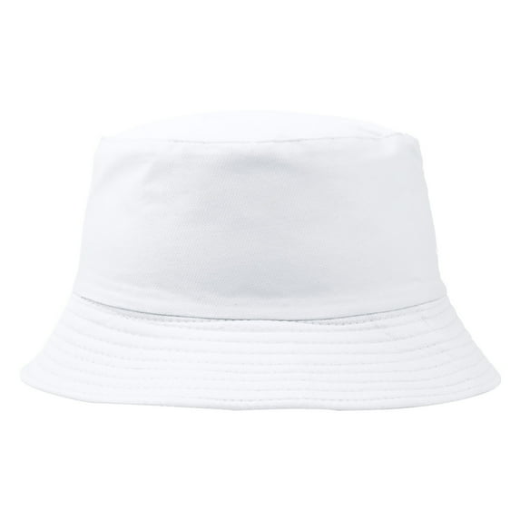 WTXUE Bucket Hat Beach Hat Cotton Green Hat Bucket Hat for Summer Travel Beach Sun Hat Sun Protection Hat Outdoor Hat Summer Hats White M