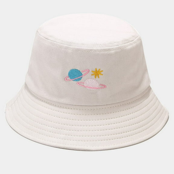 WTXUE Bucket Hat Beach Hat Women's Fashion Printing Sunshade Fisherman's Hat Basin Hat Outdoor Bucket Hat Sun Hats for Women Uv Protection Outdoor Hat Summer Hats Beige One Size