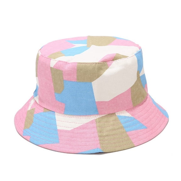 WTXUE Bucket Hat Camo Hat Summer Men And Women Camouflage Foldable Fisherman Hat Sun Hat Bucket Cap Fishing Hat Sun Hats for Women Uv Protection Summer Hats Pink One Size