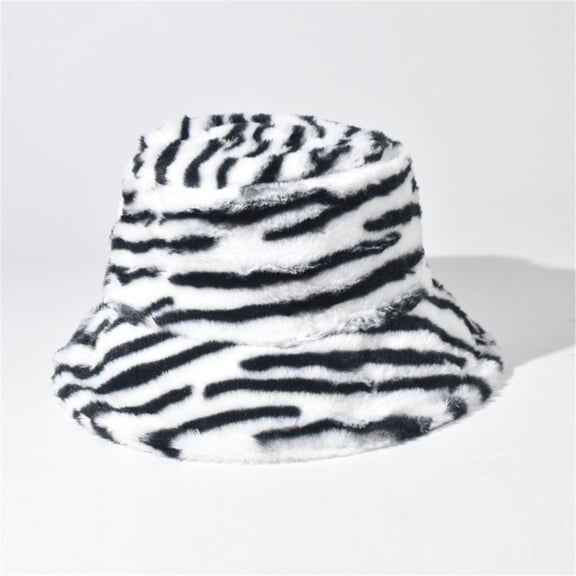 WTXUE Bucket Hat Faux Fur Hat Women Winter Spring Fashion Fleece Warm Fisherman Hat Sunscreen Outdoors Hat Ski Hat Comfort Hat Winter Hat White One Size