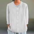 thumbnail image 1 of WTXUE Button Down Shirts for Women Long Sleeve Shirts Women'S Autumn Lapel Art Solid Color Round Neck Loose Pullover Top Casual Shirt T Shirt Tunic Tops Loose Fitting Tops Women Blouses White Xxl, 1 of 4