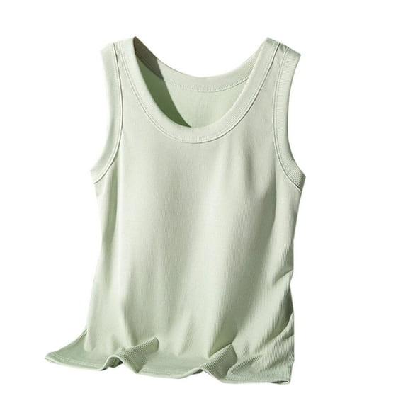 WTXUE Camisole Tops for Women Tank Top for Women Sleeveless Tops with Built in Bras Shelf Bra Padded Shirt 2024 Casual Tanks Loose Fit, light blue tops for women X-Large