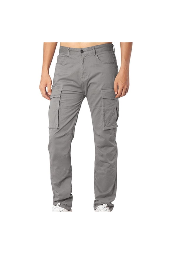Cargo Pants for Men, Work Pants for Men, Loose Oversized Casual Three Bag Zipper Work Suit with Multiple Pockets and Straight Pants Tactical Pants Men XXL