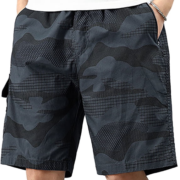 WTXUE Cargo Pants for Men, Mens Shorts Men'S Casual Amouflage Shorts Camouflage Short Cargo Comfort Waist 4XL