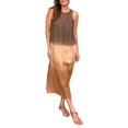 thumbnail image 1 of WTXUE Cotton Linen Sleeveless Slit Gradient Tie Dye Long Dress Relaxed Fit Dresses (Women's) Size 8, 1 of 6