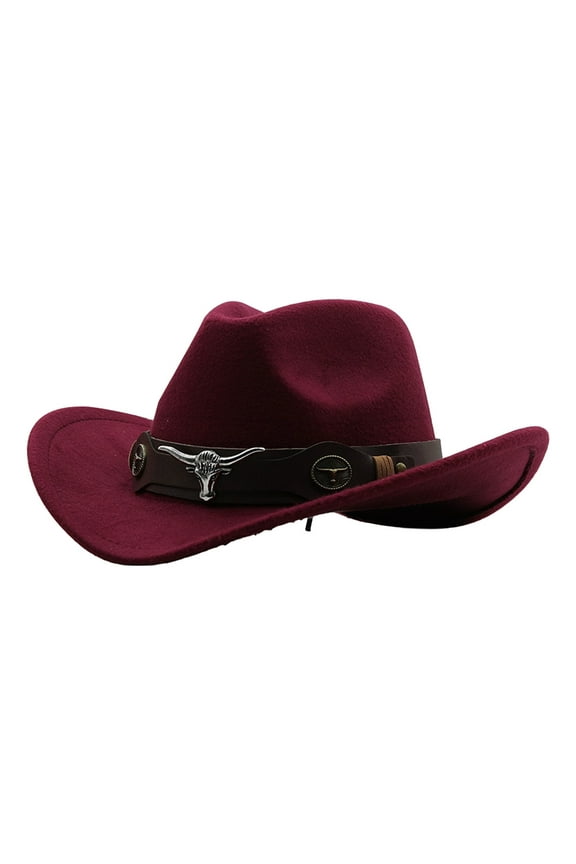 Cowboy Hat Western Hat Men Hat Women's Woven Classic Cattleman Hat Winter Outdoor Cowboy Baseball Caps Wide Brim Hat Belt Buckle Sun Hat Hot Pink M