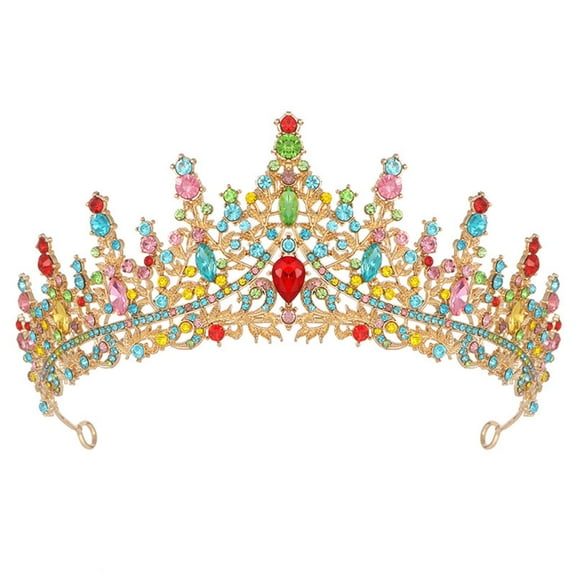 WTXUE Crown Headband Princess Elegant Crown for Women Girls Bridal Wedding Prom Birthday Party Dark Blue One Size