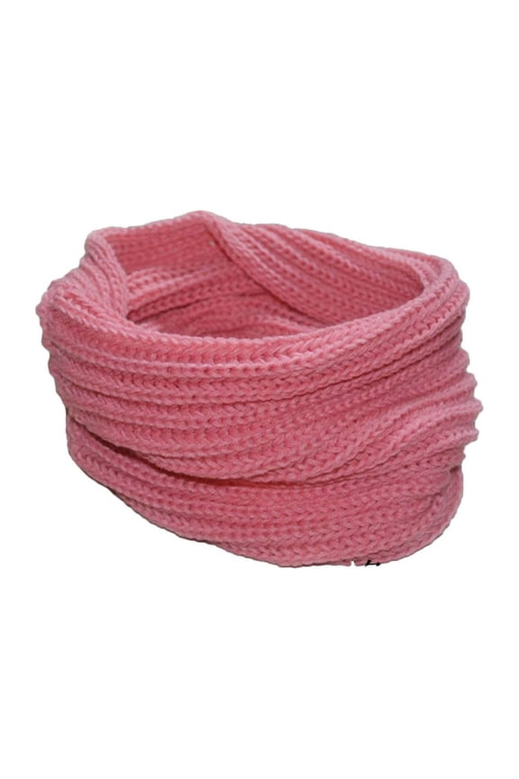 Fake Collar, Scarf for Women/Men Soft Men Women Scarf Winter Warm Scarves Wrap Knitted Collar Circle Shawl, Pink