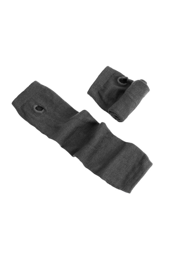 Fingerless Gloves, Arm Warmers Gloves Long Unisex Hand Fashion Knitted Mitten Arm Fingerless Wrist Gloves Arm Sleeves, Dark Gray