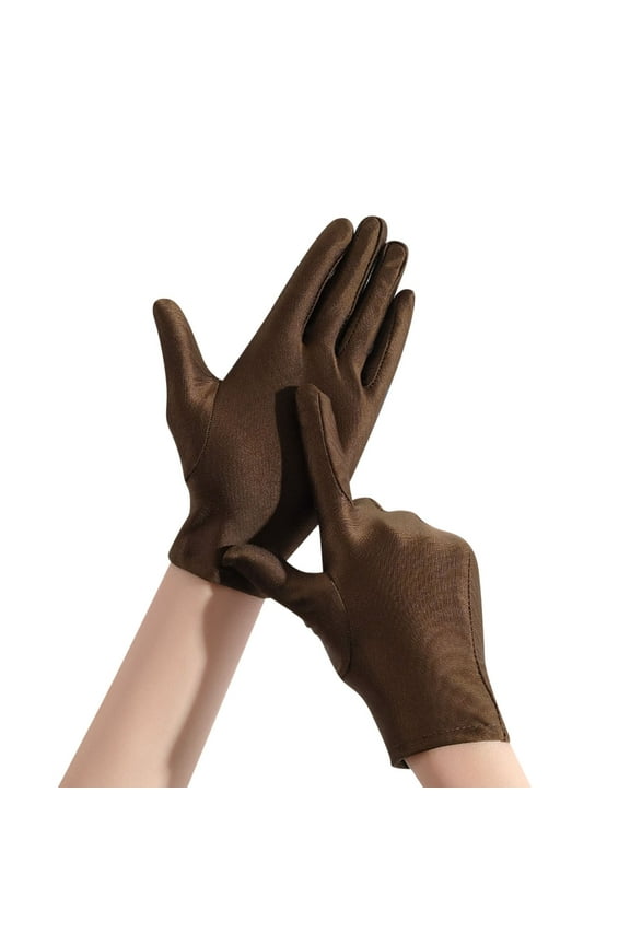 Gloves Mittens, Unisex Ice Sensation Gloves Ice Silk Outdoor Fishing Riding Gloves, 1# Coffee