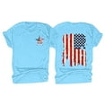 thumbnail image 1 of WTXUE Graphic Tees for women Casual Printing Short Sleeves ROUND Neck Loose T Shirt Blouse Tops Red White and Blue Shirts, light blue tops for women 3X-Large, 1 of 4
