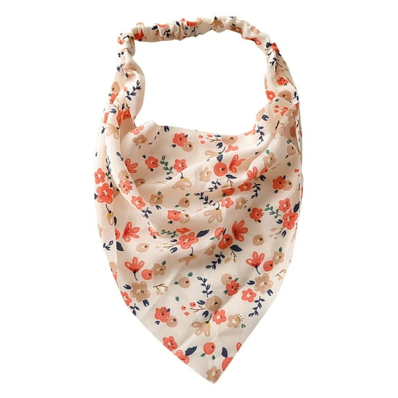 WTXUE Headbands for Women, Floral Hair Bandanas Head Kerchief Women Bandana Print Hair Scarf Triangle Hair Kerchief with Ties Head Scarf, 1# I
