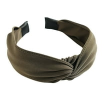 WTXUE Headbands for Women, Hair Bow Band Headwrap Hairband Wide-Brimm Color Tie Women Headband Headband, Army Green
