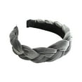 thumbnail image 1 of WTXUE Headbands for Women, Makeup Headband Braided Hair Band Velvet Braided Headband Women's Wide Retro Padded Headband for Women and Girls, Grey, 1 of 4