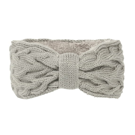 WTXUE Headbands for Women, Warm Winter Headbands for Women Cable Crochet Turban Ear Warmer Headband Gifts 1Pack, Grey
