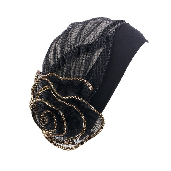 WTXUE Headbands for Women, Women Head Scarf Hat Cap Hair Scarf Turban Head Wrap Turban Hats Headwear, Turban, headwraps for women, Black