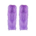 thumbnail image 1 of WTXUE Knee-High Stockings, Leg Warmers Calf Socks Furry Boot Cover Imitation Socks Shoe Cover Leg Cover Long Foot Cover Women's Warm and Slim Calf Sleeve Purple, 1 of 9