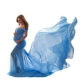 thumbnail image 1 of WTXUE Maternity Dresses, Women Pregnants Props Off Shoulder Sleeveless Maternity Solid Dress Round Neckline Dresses for Female Long Sleeve Sky Blue, 1 of 7
