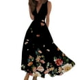 thumbnail image 1 of WTXUE Maxi Dresses, Sun Dress Sleeveless Vestidos Casuales Para Mujer V-Neck, For 2024 Spring Summer Elegant Wrap Trendy Flowy Dress Floral Maxi Women's Plus, Pink Size XL, 1 of 6