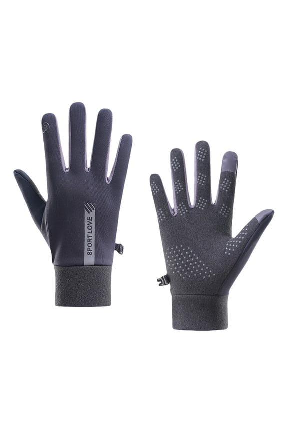 Men Women Winter Warm Touchscreen Sports Gloves Anti-Slip Running Gloves, Skiing Snowboarding Cycling Hunting & Outdoor Work Hiking Outdoor Activities Athletic Gloves Dark Gray One Size
