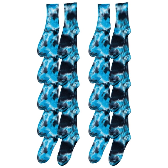 WTXUE Mens Dress Socks, 10 Pairs Print Socks for Women Men Series Colorful Pattern Novelty Cute Unisex Socks, 3# Blue