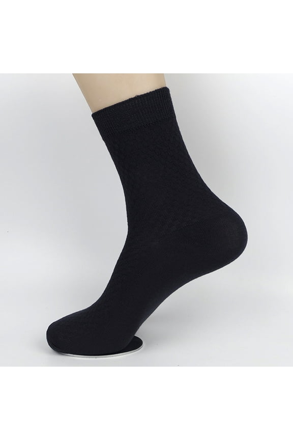 Mens Dress Socks, Comfortable Men Bamboo Fiber Socks Casual Business Anti-Bacterial Socks, Black