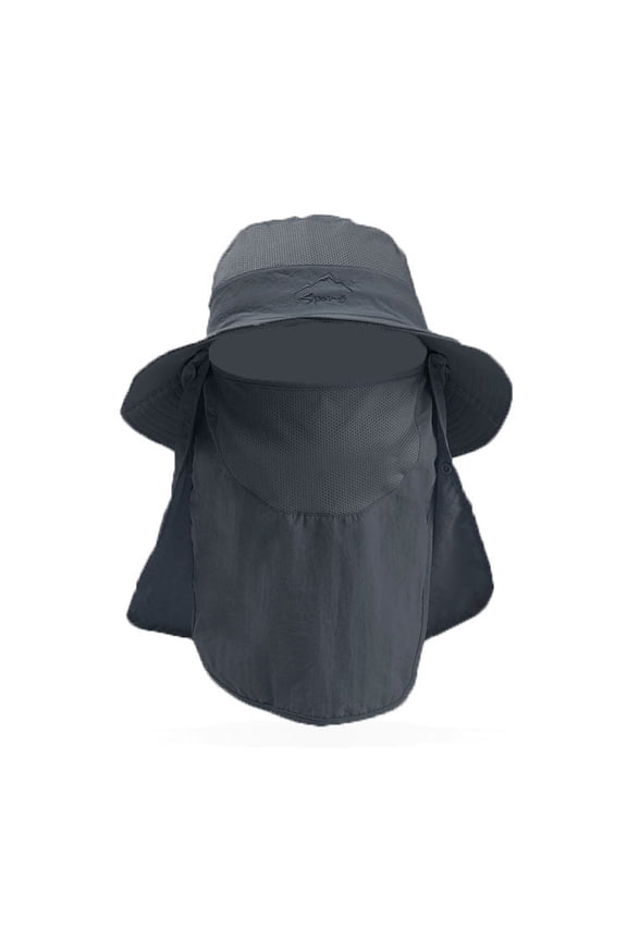 Mens Hats, Sun Hat Cap with Face Outdoor Fishing Dry Quick Men Cover Hat Neck Baseball Sun Cap Baseball Caps, Grey