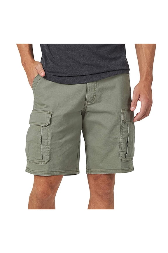 Mens Shorts, Cargo Men's Zipper Pocket Resilience Time Leisure Pants Tooling Pants, Short, Green