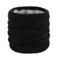 thumbnail image 1 of WTXUE Neck Warmer, Winter Scarf Men Women Warm Knitted Ring Scarves Wool Thick, 1# Black, One Size, 1 of 6
