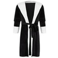 thumbnail image 1 of WTXUE Night Gown And Robe Sets Cotton Nightgowns Plush Long Lengthened Robe Sleeved Coat Clothes Bathrobe Home Shawl Sleepwear Long Nightgowns Plus Size Pajamas Night Gown for Women Soft Comfy Black L, 1 of 6