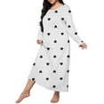 thumbnail image 1 of WTXUE Nightgowns Casual Long Pajams Dress Plus Size Pullover Crewnenck Sleepshirts Print Long Sleeve Nightshirt Soft Sleepwear Loungewear Nightshirts Casual Nights Nightgowns Sleep Shirts Grey 3Xl, 1 of 5