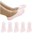 thumbnail image 1 of WTXUE No-Show Socks, Grip 5 Pairs Women Toe Socks S Ankle Liner Anti-Skid Anti-Friction Mesh Breathable Socks for Women Crew Socks Sock Liners for Women Pink, 1 of 7
