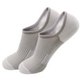 thumbnail image 1 of WTXUE No Show Socks Men, Men's Shallow Socks Summer Thin Breathable Solid Leisure Sports Socks, Grey1, 1 of 2