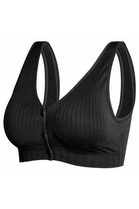 Nursing Bra, Plus Size Maternity Front Open NursingBra for Breastfeeding Moms Summer Convenient Breastfeeding Straps Maternity underwear for Female Postpartum Sleeveless Black