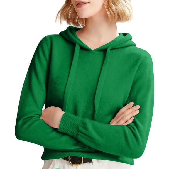 WTXUE Oversized Hoodies Sweaters for Women Long Sleeve Lightweight Sweatshirts Drawstring Pullover Tops Casual Loose Comfortable Soft Basic Base Layers Tops Trendy Fall Winter Tops Green 3Xl