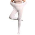 thumbnail image 1 of WTXUE Pantyhose for Women, Fleece Lined Tights, Women's Plus Size Velvet 80D Dance Practice Breathable T Crotch Elastic Sexy, Control Top Pantyhose for Women, White1, S, 1 of 6