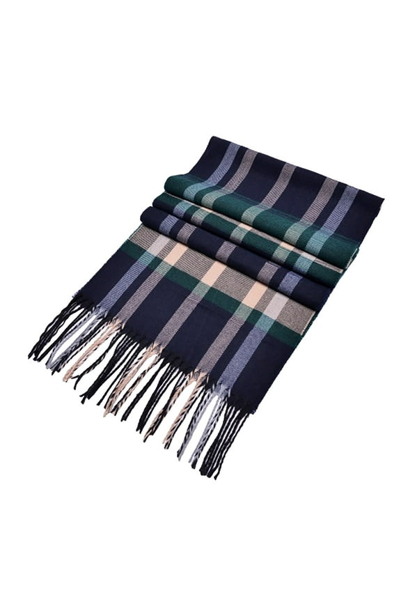 Plaid Scarf, Wool Feel Scarf Warm Soft Lightweight Scottish Scotland Check Tartan Plaid Gift for Men Women Kids, Plaincolor Scarves, Shawls & Wraps for Women | Fern Green