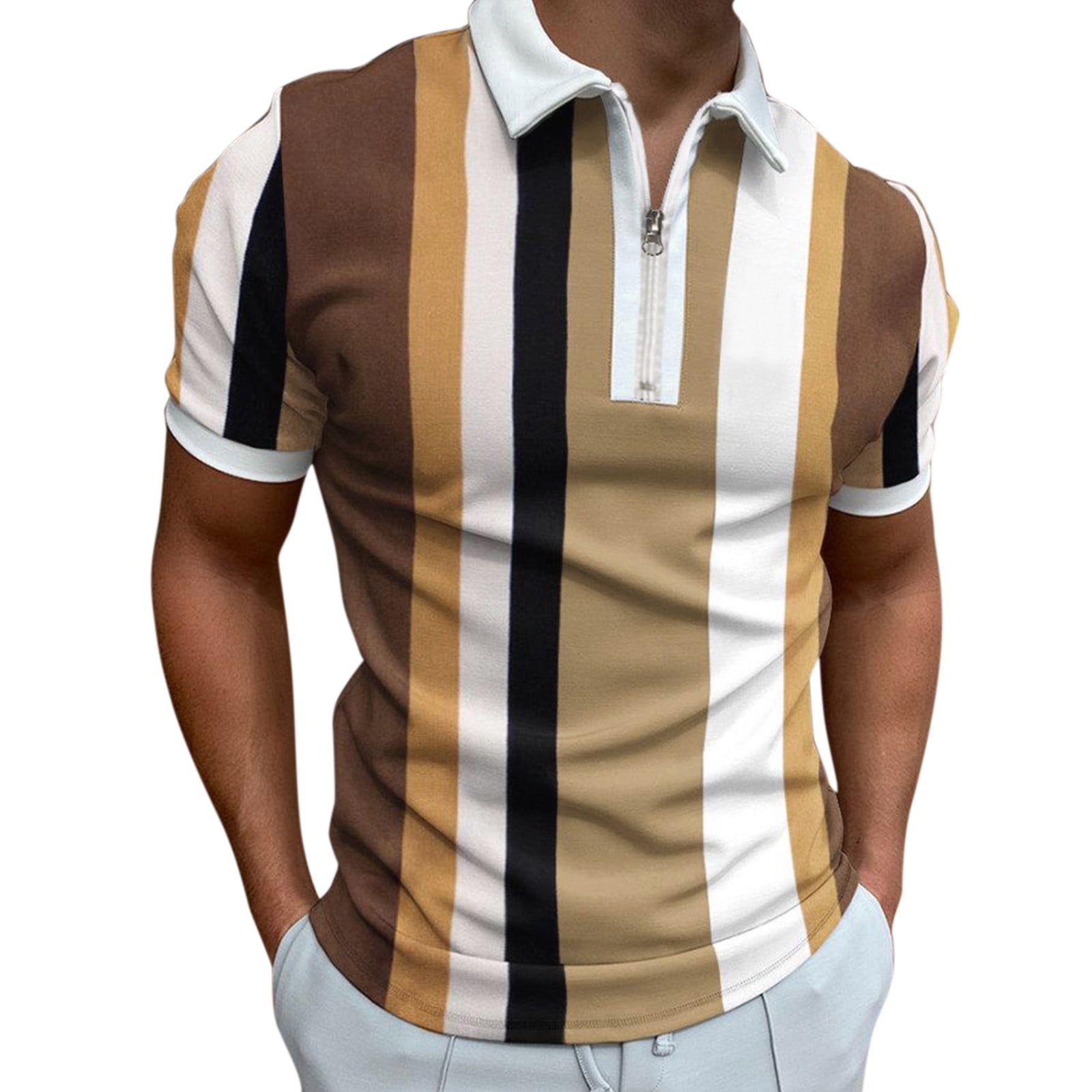 mock neck golf shirts short sleeve